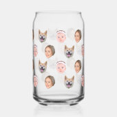 Aangepast gezicht, Aangepaste foto, Familie Gift G Blikvorm Glas (Achterkant)