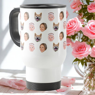 Aangepast gezicht, Aangepaste foto, Familie Gift Reisbeker