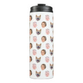 Aangepast gezicht, Aangepaste foto, Familie Gift Thermosbeker (Voorkant)