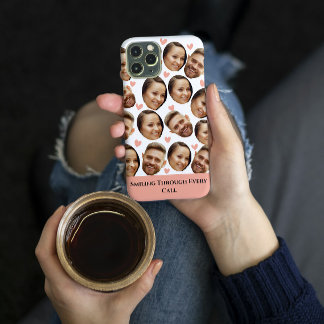 Aangepast Gezicht Afbeelding Hart Grappig Paar Pat Case-Mate iPhone Case