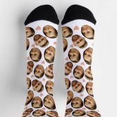 Aangepast Gezicht Afbeelding Hart Grappig Paar Pat Sokken (Top)