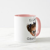 Aangepast gezicht, Baby Face Dady Gift, opa verjaa Mok (Voorkant rechts)