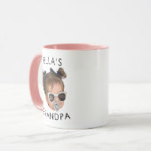 Aangepast gezicht, Baby Face Dady Gift, opa verjaa Mok (Voorkant links)