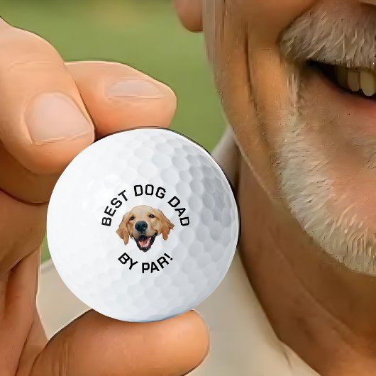 Aangepast Gezicht Beste Hond Papa door Par New Dad Golfballen