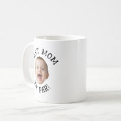 Aangepast gezicht Beste moeder van Par Koffiemok (Voorkant links)