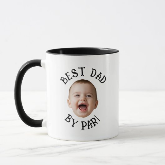 Aangepast Gezicht Beste Papa Par Mok (Links)
