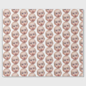 Aangepast gezicht cadeaupapier (Vlak)