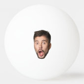 Aangepast gezicht Funny bier vrijgezellenfeest gep Pingpongbal (Voorkant)