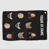 Aangepast gezicht gepersonaliseerde sarcastische V Golfhanddoek (Horizontaal)