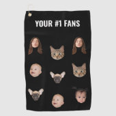 Aangepast gezicht gepersonaliseerde sarcastische V Golfhanddoek (Voorkant)