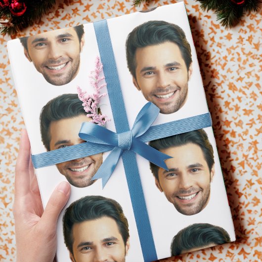 Aangepast Gezicht | Grappige Aangepaste Hoofden Fo Cadeaupapier