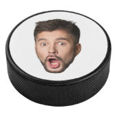 Aangepast gezicht grappige bier vrijgezellenfeest  hockey puck (3/4)