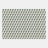 Aangepast gezicht hoofd Huwelijks Bruidsfeest Fees Inpakpapier Vel (Voorkant)