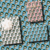 Aangepast gezicht hoofd Huwelijks Bruidsfeest Fees Inpakpapier Vel