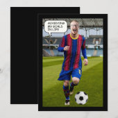 Aangepast gezicht in gat voetballer voetballer kaart (Voorkant / Achterkant)
