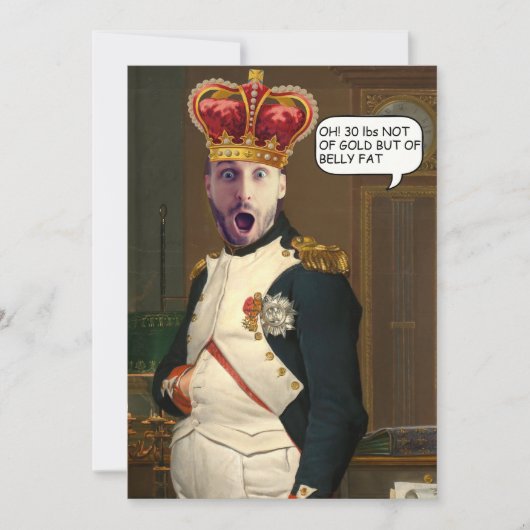 Aangepast gezicht in gatenkoning met kroonkoning p kaart (Voorkant)