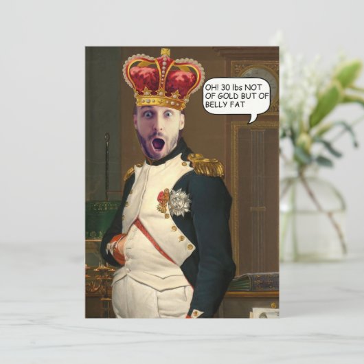 Aangepast gezicht in gatenkoning met kroonkoning p kaart (Staand voorkant)