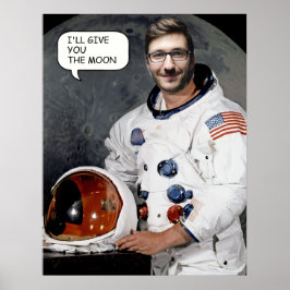 Aangepast gezicht in hole astrounat poster