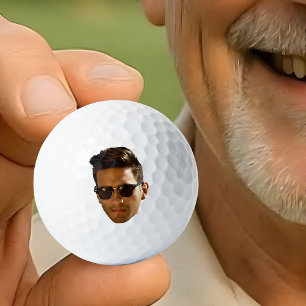 Aangepast gezicht Nieuwe papa gepersonaliseerd Golfballen