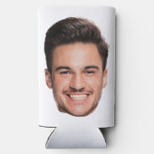 Aangepast gezicht op maat seltzer blikjeskoeler (Achterkant)