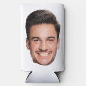 Aangepast gezicht op maat seltzer blikjeskoeler (Voorkant)