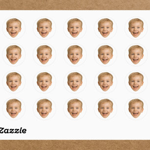 Aangepast gezicht ronde sticker