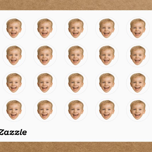 Aangepast gezicht ronde sticker