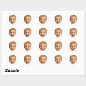 Aangepast gezicht ronde sticker (Vel)