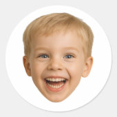 Aangepast gezicht ronde sticker (Voorkant)