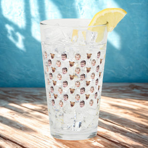 Aangepast gezicht, unieke familie cadeau 3 foto's glas