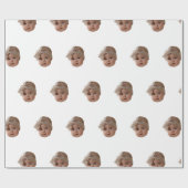 Aangepast gezicht Verjaardagsfeestje Aangepaste Ba Cadeaupapier (Vlak)