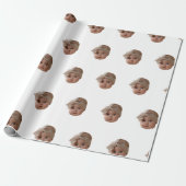 Aangepast gezicht Verjaardagsfeestje Aangepaste Ba Cadeaupapier (Uitgerold)