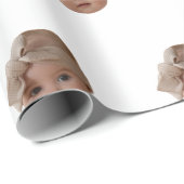 Aangepast gezicht Verjaardagsfeestje Aangepaste Ba Cadeaupapier (Rol Hoek)