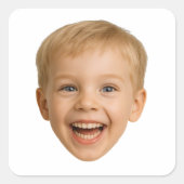 Aangepast gezicht vierkante sticker (Voorkant)