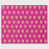 Aangepast Gezichtscadeau, Gepersonaliseerde Gezich Cadeaupapier (Vlak)