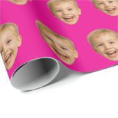 Aangepast Gezichtscadeau, Gepersonaliseerde Gezich Cadeaupapier (Rol Hoek)