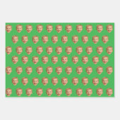 Aangepast Gezichtscadeau, Gepersonaliseerde Gezich Inpakpapier Vel (Voorkant 3)