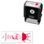 Aangepast gezin 4 juli BBQ Rubber Stamp Zelfinktende Stempel (In situ)