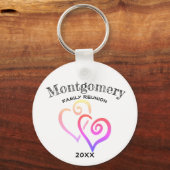 Aangepast gezinshereniging regenboogkleur gekoppel sleutelhanger (Voorkant)