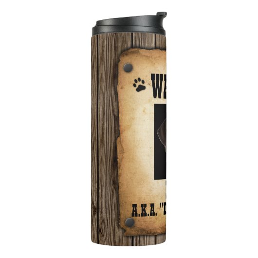 Aangepast Gezocht Poster voor foto-inzending Thermosbeker (Gedraaid links)