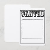 Aangepast gezochte Poster Kaart (Voorkant / Achterkant)