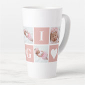 Aangepast Gigi Grandmoeder 5 Fotocollage Latte Mok (Rechterhoek)