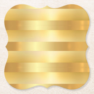 Aangepast glamour Faux Gold Blank modern elegant Kartonnen Onderzetters