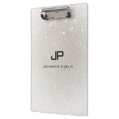 Aangepast glamour Modern Monogrammed Elegant Klembord (Links)