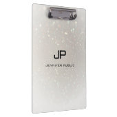 Aangepast glamour Modern Monogrammed Elegant Klembord (Rechts)