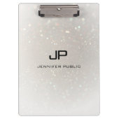 Aangepast glamour Modern Monogrammed Elegant Klembord (Voorkant)