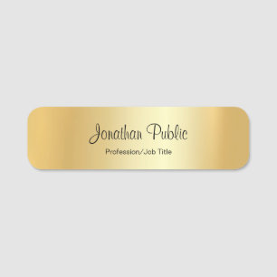 Aangepast Glamoureus Gold Rectangle voor modern ha Naamplaatje