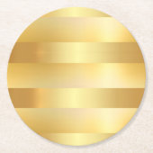 Aangepast glamoureus Gold-uiterlijk Blank modern e Ronde Kartonnen Onderzetter (Voorkant)