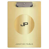 Aangepast Glamoureus Gold-uiterlijk elegant monogr Klembord (Voorkant)