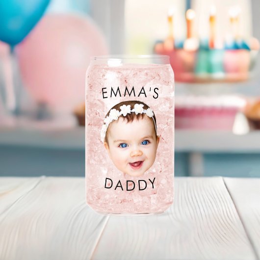 Aangepast glas, Baby-glas, vader verjaardagscadeau Blikvorm Glas (Insitu (Baby Shower))